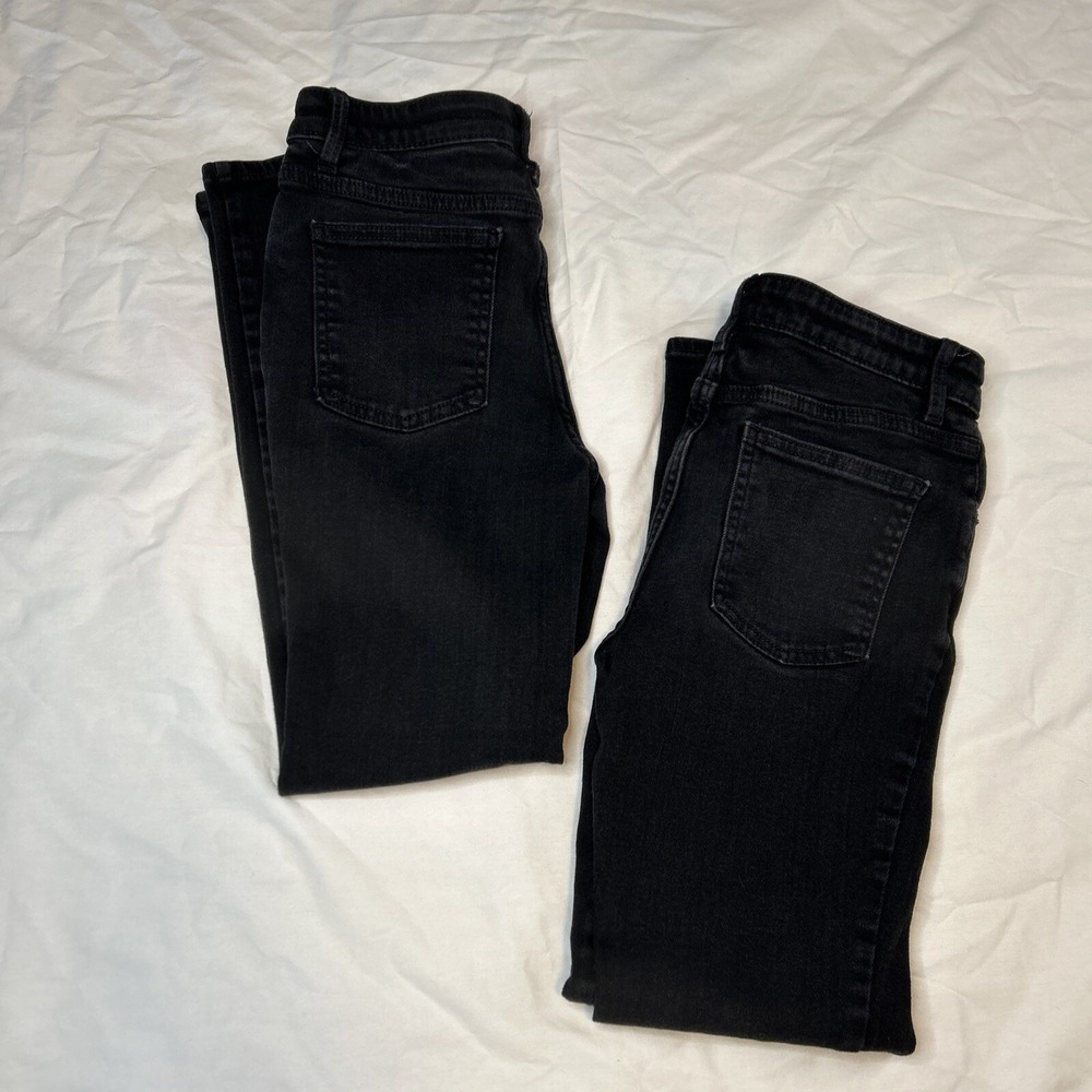 lot of 2 Cat and Jack high-rise skinny ultimate stretch girls Size 14 blk‎ jeans